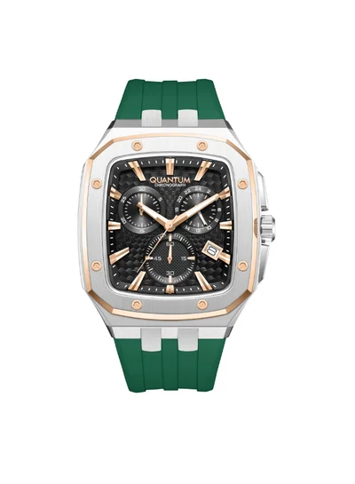 كوانتوم ساعة كرونوغراف رجالية من السيليكون . - مم