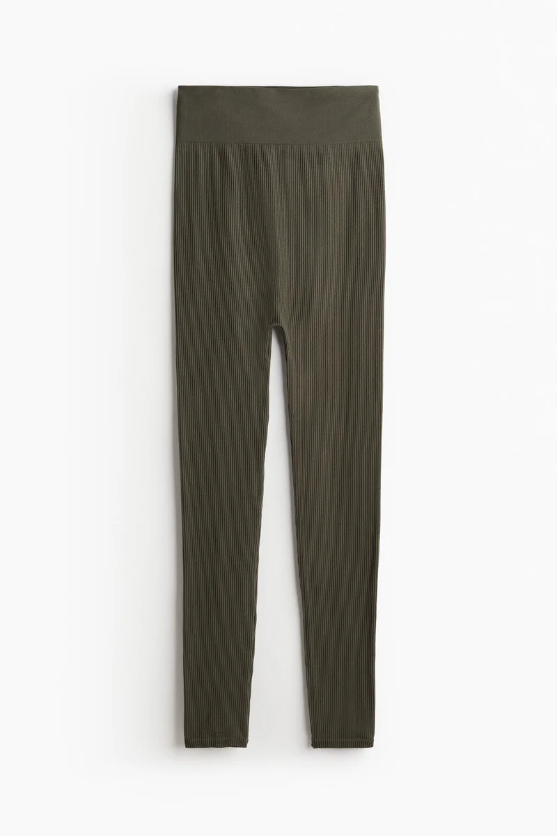 H&M MAMA Seamless ribbed leggings