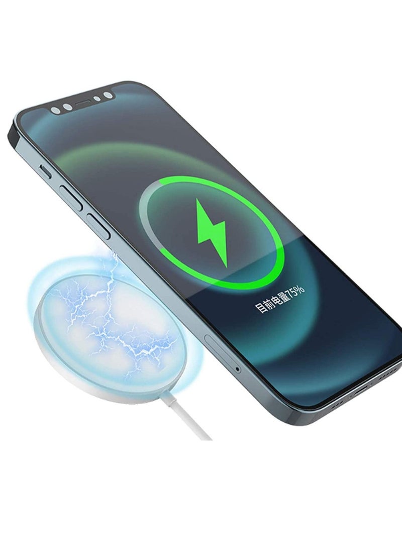 Magnetic Wireless Charger for Magsafe Charger, 15W Max Fast Wireless Charging Pad with USB C Port Only Compatible with iPhone 12 and 13 Serious Magsafe