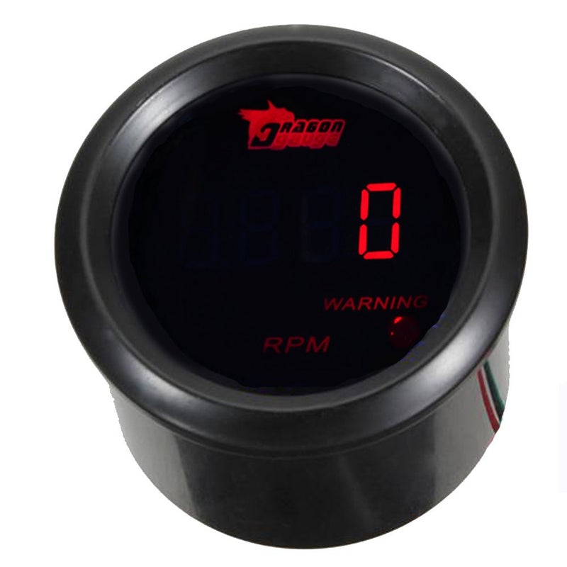 E Supportâ„¢ Car 2 52mm Digital Tacho Gauge Red RPM by E Support