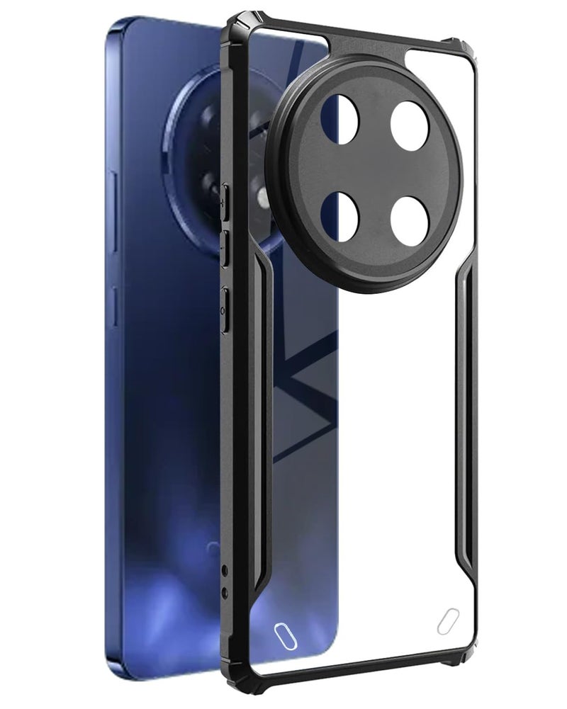 SPAZY CASE® Oppo F31 Pro Plus 5G Back Cover | Transparent Crystal Clear Hard PC Back Case with TPU Bumper, Drop Protection Case Cover for Oppo F31 Pro Plus 5G - Image 1