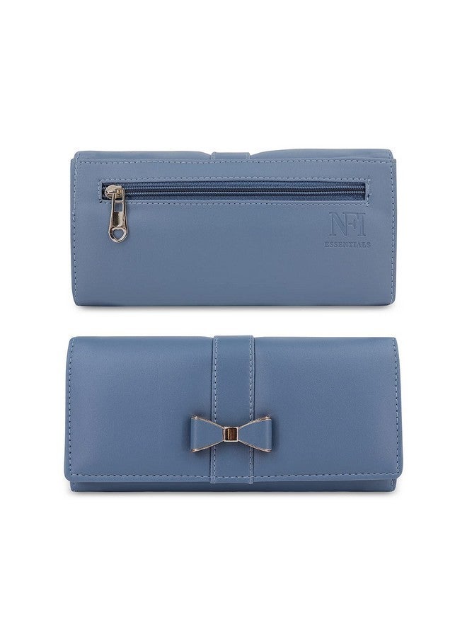 NFI Essentials PU Women's Stylish Clutch Wallet With Zipper Pocket Ladies Travel Purse Money Purse Multi Card Holders Long Wallet For Phone - Image 2