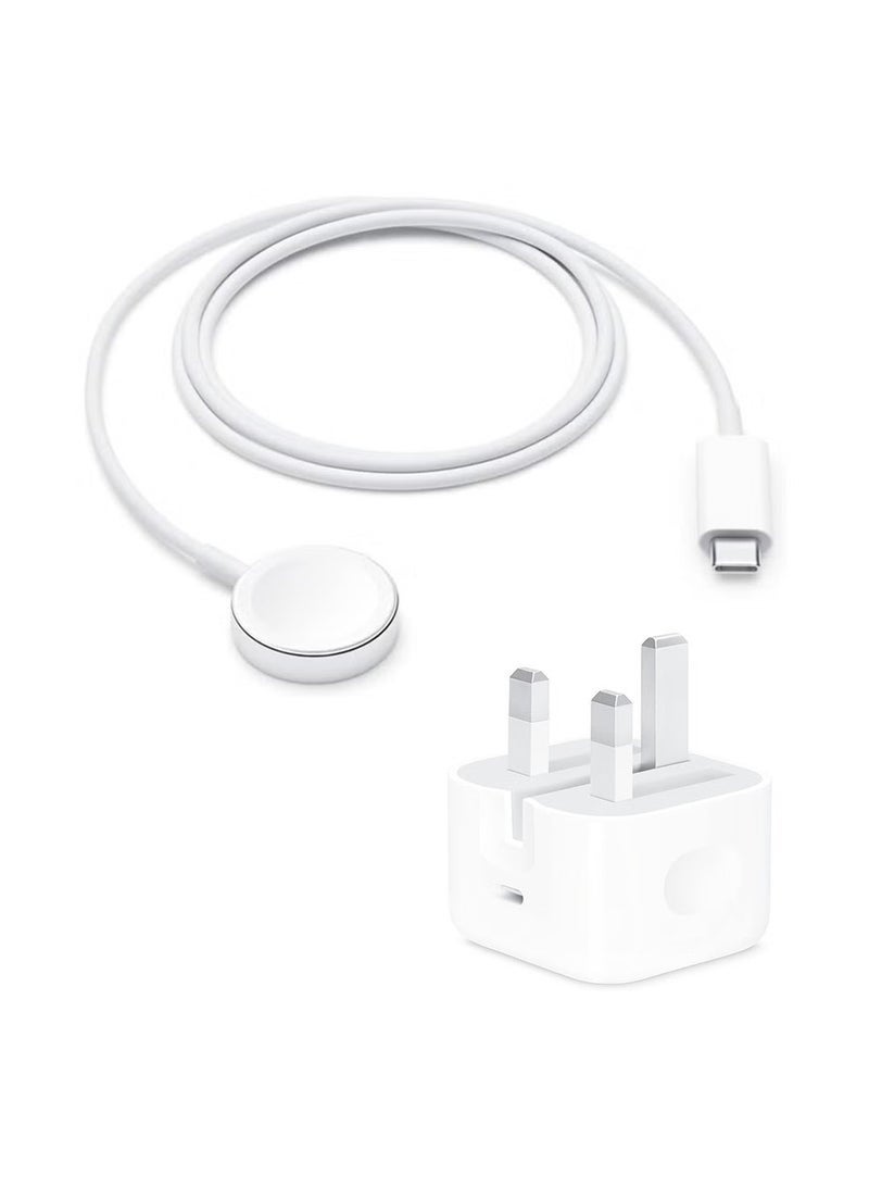 Bukela Upgraded for Apple Watch Magnetic Fast Charger to USB-C Cable (1m/Portable) Magnetic Wireless Charging Compatible with Apple Watch Series 8/7/6/SE/5/4/3/2/1 - Image 1