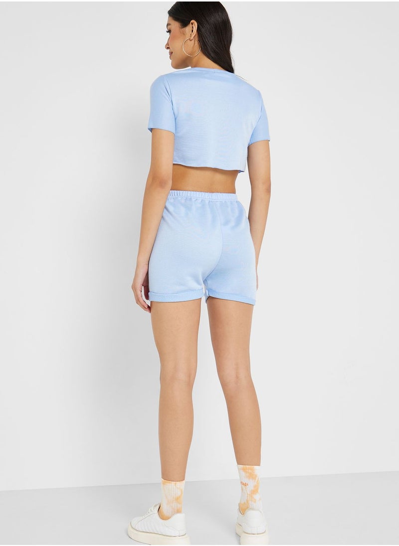 I SAW IT FIRST - Crop Top With Shorts Set - Image 1
