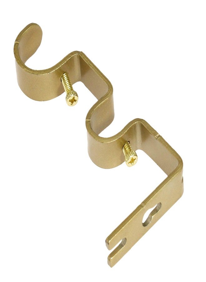 Augiimor 3PCS Gold Curtain Rod Bracket, Heavy Duty Double Curtain Rod Hanging Brackets Wall Mount, Drapery Rod Bracket, Adjustable Curtain Rod Holders for Window, Home Curtain Rods (Gold) - Image 4
