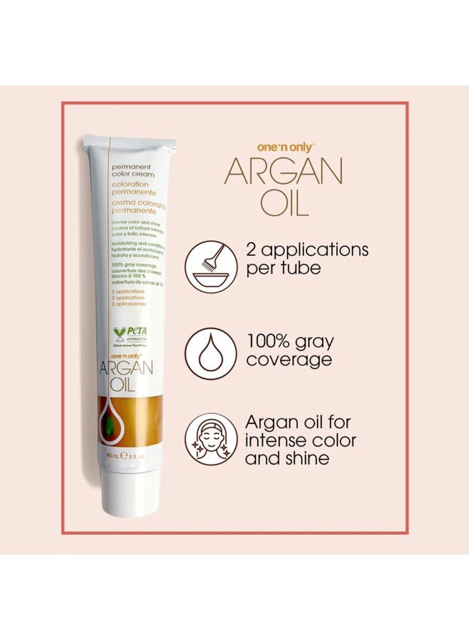 One N Only One N' Only Permanent Hair Color - Permanent Hair Dye Made with Argan Oil - Delivers Rich, Accurate Tones with Gray Coverage - Improves Moisture & Elasticity - 6N Dark Natural Blonde (3 oz) - Image 3