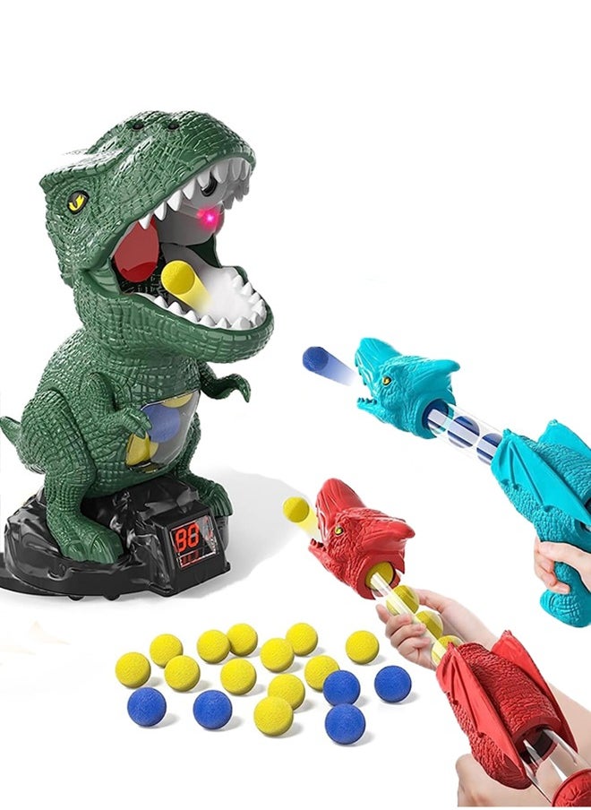 Garlo Dinosaur Shooting Toys for 4 5 6 7 8 Year Old Boys, Movable Target Shooting Game Dinosaur , Score Record, LED & Sound for Kids 4 5 6 7 8 9 10 Years Old  - Image 1
