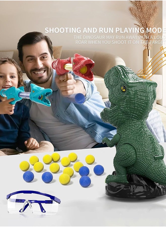 Dinosaur Shooting Toys for 4 5 6 7 8 Year Old Boys, Movable Target Shooting Game Dinosaur , Score Record, LED & Sound for Kids 4 5 6 7 8 9 10 Years Old