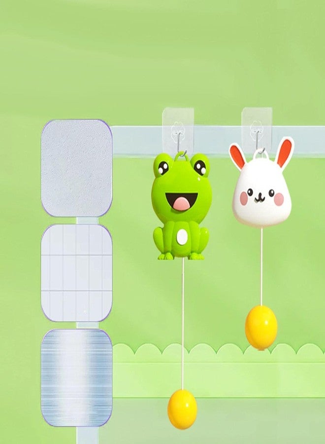 DAONPHARI Portable Indoor Hanging Table Tennis with Balls Interaction Birthday Frog Five Ball Hanging Table Tennis Paddles Exerciser Door Frame Random Color Bat - Image 2