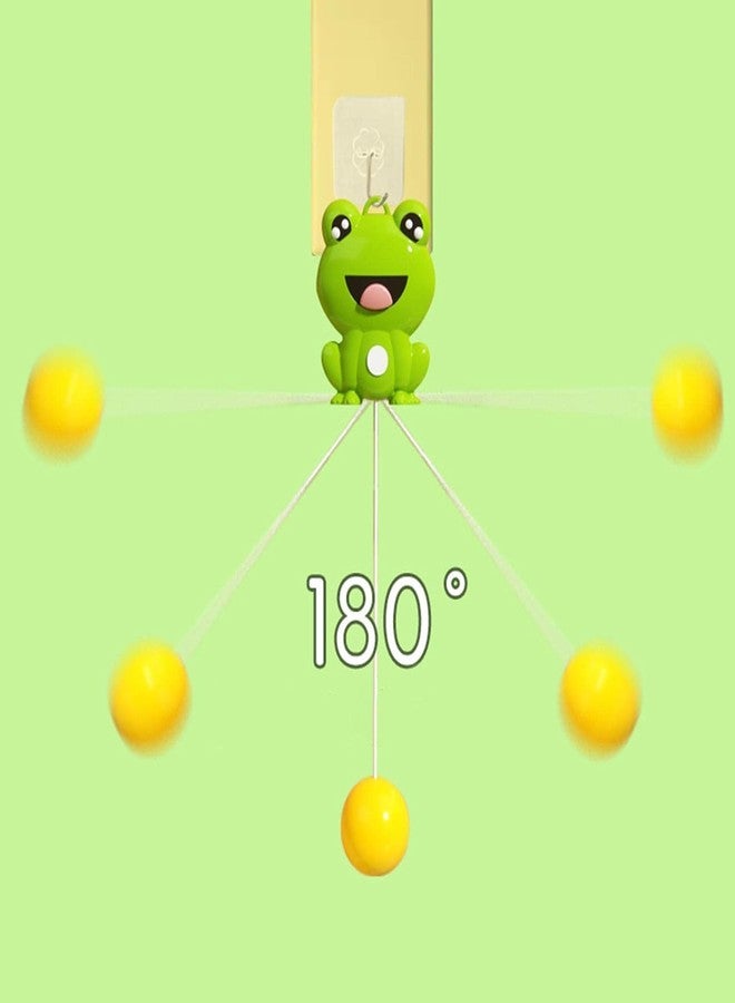 DAONPHARI Portable Indoor Hanging Table Tennis with Balls Interaction Birthday Frog Five Ball Hanging Table Tennis Paddles Exerciser Door Frame Random Color Bat - Image 3