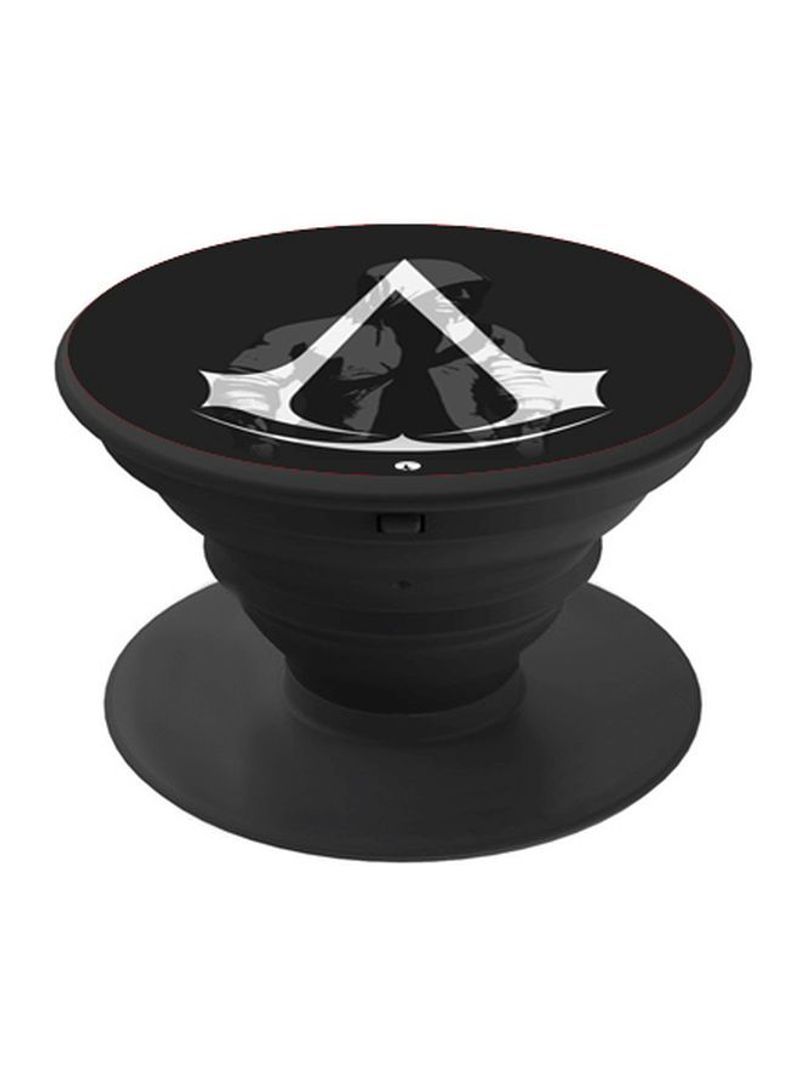 RKN Printed Pop Socket Finger Grip Phone Holder Black/White/Grey - Image 1