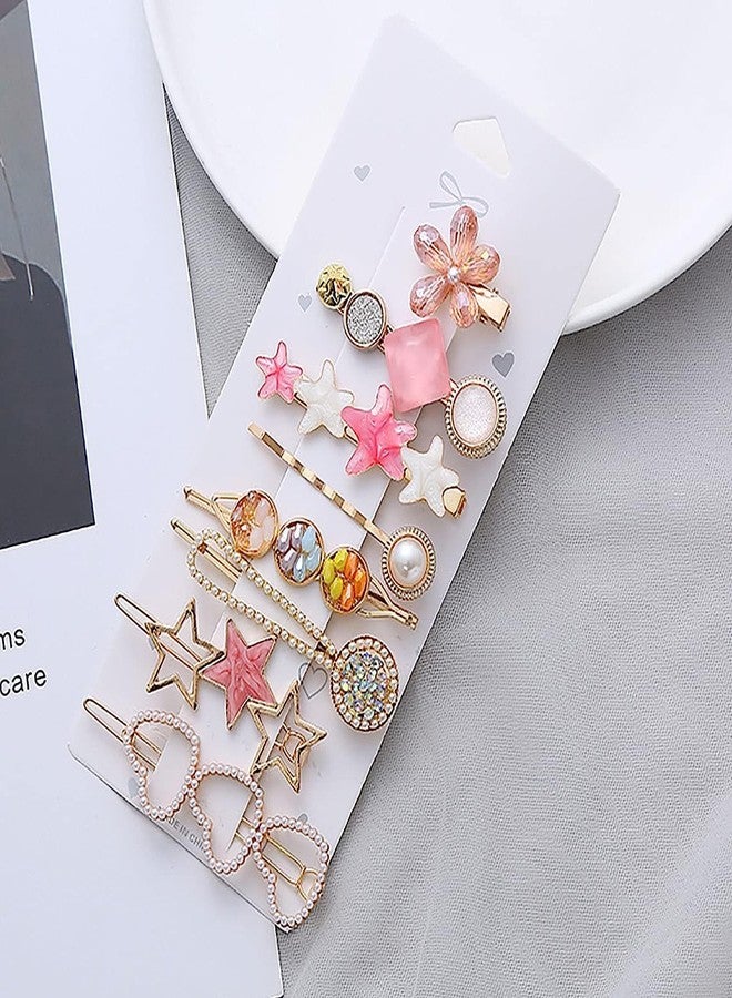 BAOER 8 Piece Korean Style Pearl Metal Hair clips, Plastic Pearl Barrettes Hairpin for Women & Girls(Pink) - Image 3