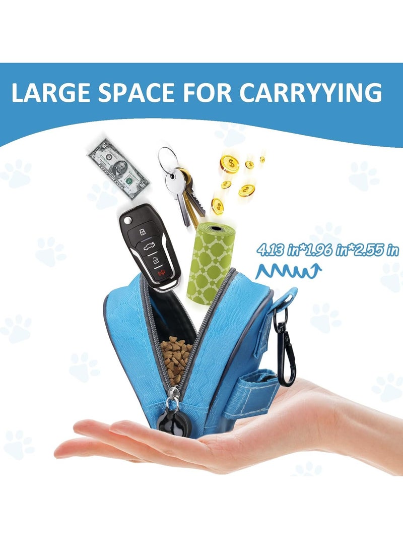 Fashion Printed Dog Poop Bags, Pet Waste Bag Organizer - Dog Poop Bag Dispenser and Leash Holder, Medium (Blue) - Image 2