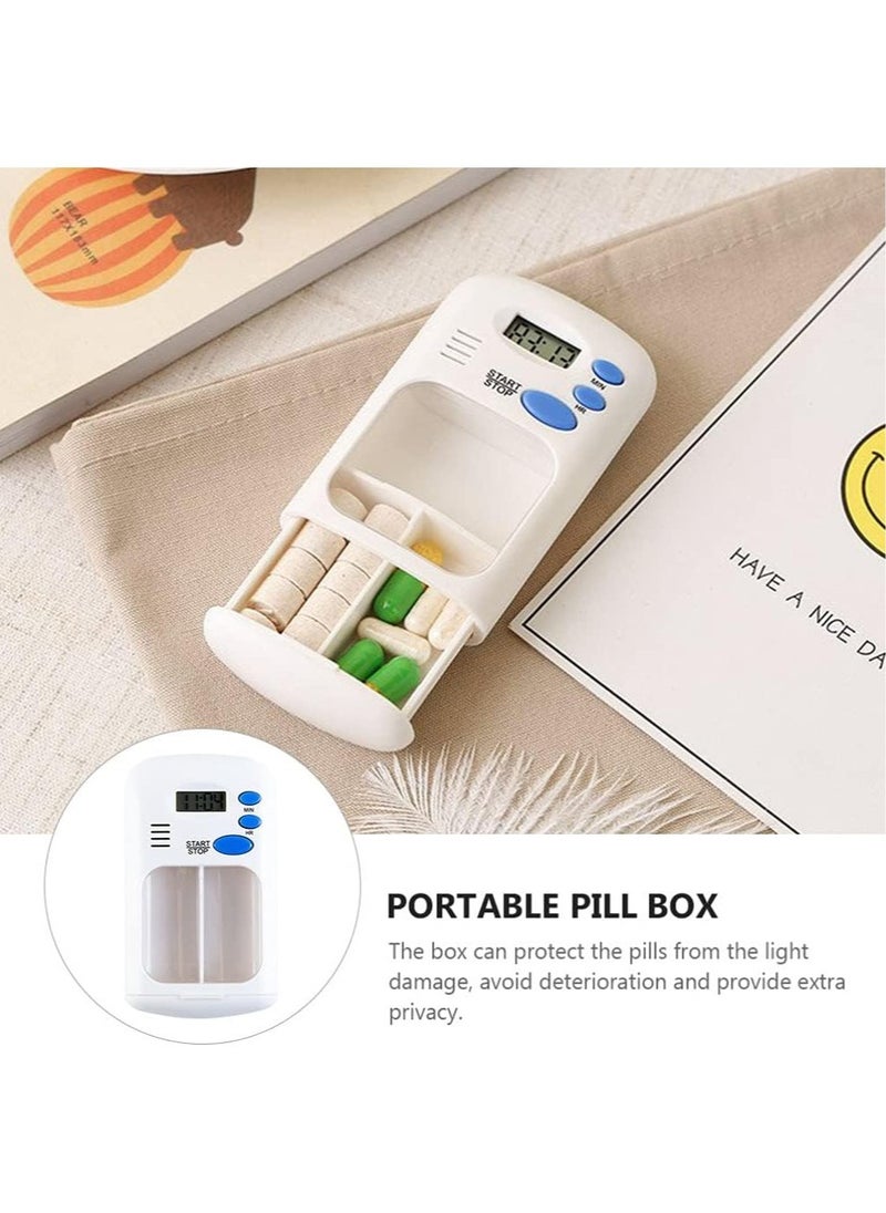 Generic - 1pc Pill Box Automatic Electronic Organizer Case Alarm Reminder Digital Pill Reminder Pill Reminder Case Medicine Kit for Traveling Pill Reminder Organizer Pp Pocket Container - Image 1