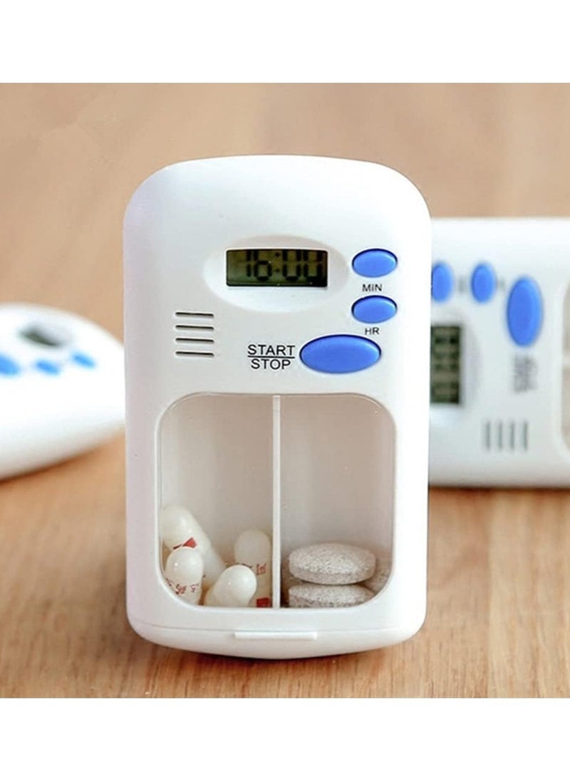 Generic - 1pc Pill Box Automatic Electronic Organizer Case Alarm Reminder Digital Pill Reminder Pill Reminder Case Medicine Kit for Traveling Pill Reminder Organizer Pp Pocket Container - Image 1