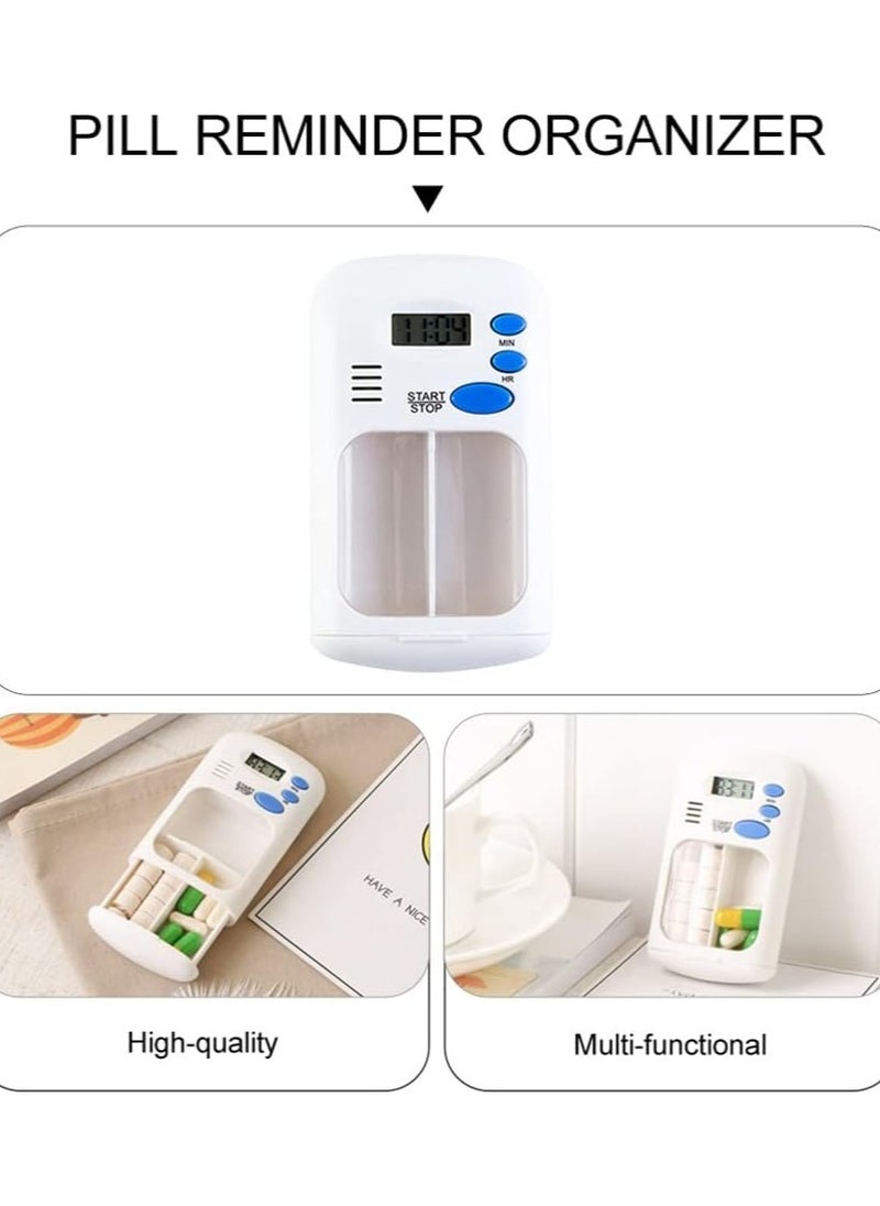 Generic - 1pc Pill Box Automatic Electronic Organizer Case Alarm Reminder Digital Pill Reminder Pill Reminder Case Medicine Kit for Traveling Pill Reminder Organizer Pp Pocket Container - Image 1