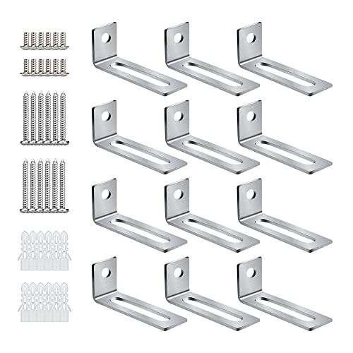Wehhbtye 30 Set White Board Mounting Hardware,Whiteboard Hanging Brackets, White Board Installation Kit Includes Hanger Supports, Screws and Expansion Tube for Hanging Whiteboard Office Supplies (38*16*12mm) - Image 1