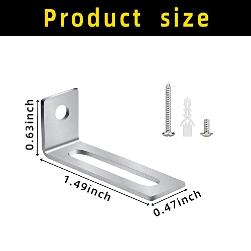Wehhbtye 30 Set White Board Mounting Hardware,Whiteboard Hanging Brackets, White Board Installation Kit Includes Hanger Supports, Screws and Expansion Tube for Hanging Whiteboard Office Supplies (38*16*12mm) - Image 2