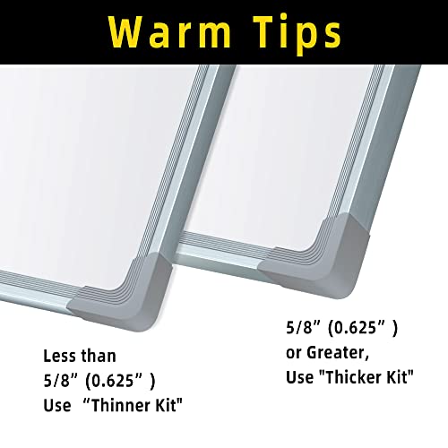 Wehhbtye 30 Set White Board Mounting Hardware,Whiteboard Hanging Brackets, White Board Installation Kit Includes Hanger Supports, Screws and Expansion Tube for Hanging Whiteboard Office Supplies (38*16*12mm) - Image 4