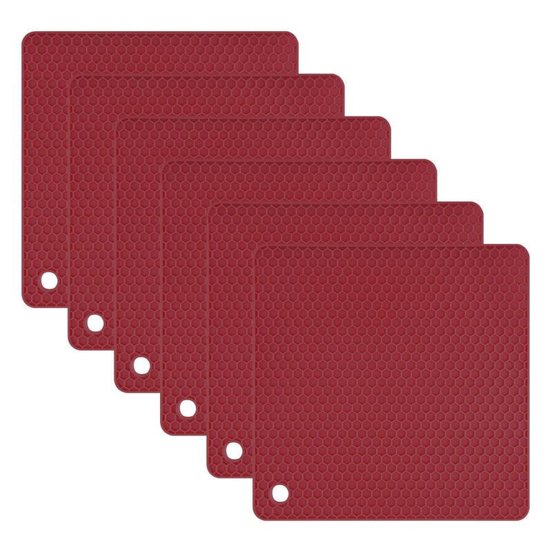 Kalsreui Trivets for Hot Dishes, Silicone Trivet Mat Hot Pads for Kitchen Pot Holder, Silicone Trivets for Hot Pots and