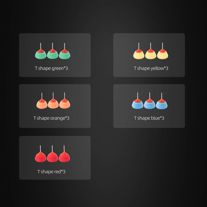 SPTA وسادات تلميع صغيرة، 15 قطعة وسادات تلميع فوم صغيرة لتفاصيل السيارات، وسادات تلميع تستخدم على المثاقب والأدوات الدوارة، لتلميع الشمع وتفاصيل المناطق الصغيرة، وتلميع الزجاجة. - Image 2