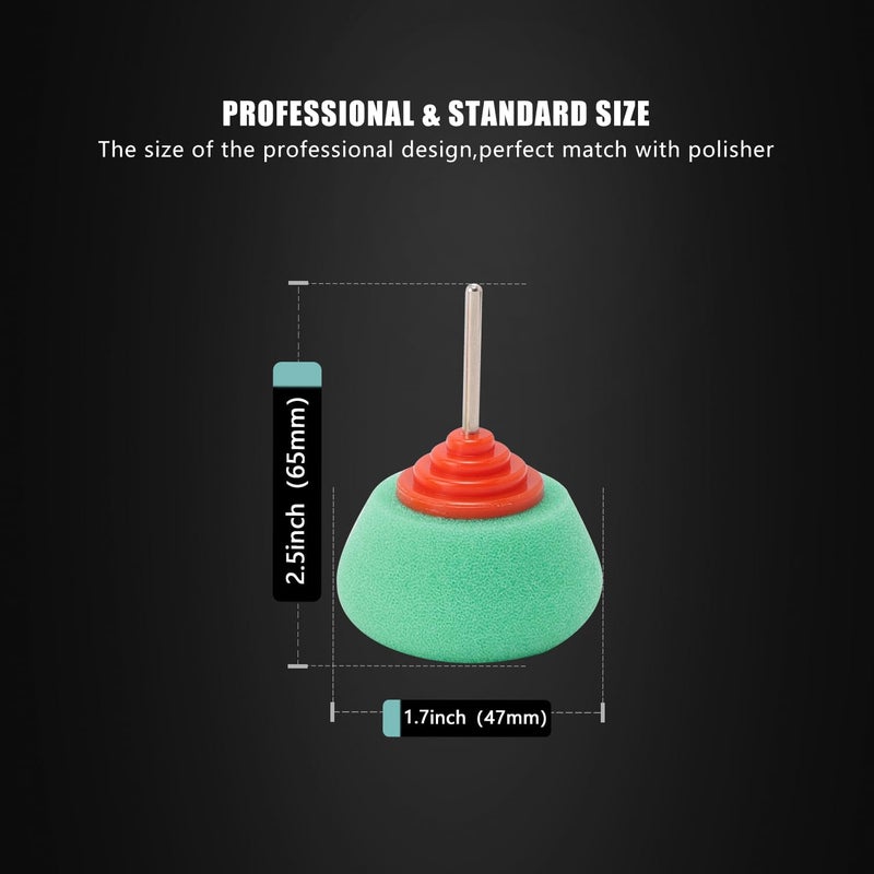 SPTA وسادات تلميع صغيرة، 15 قطعة وسادات تلميع فوم صغيرة لتفاصيل السيارات، وسادات تلميع تستخدم على المثاقب والأدوات الدوارة، لتلميع الشمع وتفاصيل المناطق الصغيرة، وتلميع الزجاجة. - Image 3