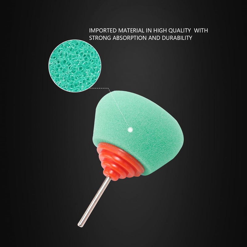 SPTA وسادات تلميع صغيرة، 15 قطعة وسادات تلميع فوم صغيرة لتفاصيل السيارات، وسادات تلميع تستخدم على المثاقب والأدوات الدوارة، لتلميع الشمع وتفاصيل المناطق الصغيرة، وتلميع الزجاجة. - Image 4