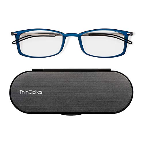ThinOptics Unisex Adult Glasses Reading, Regular Case / Rectangle Blue, 2.50 US - Image 2
