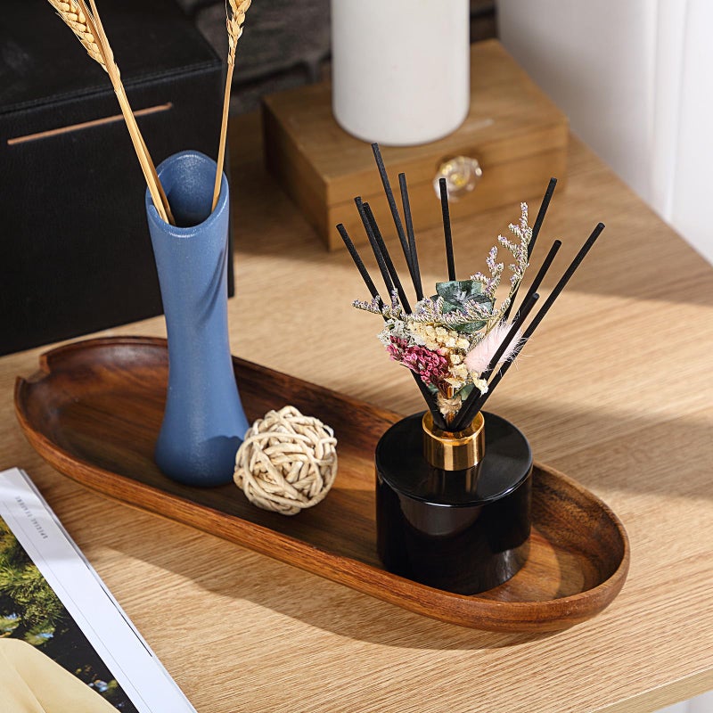 Rtteri 2 Reed Diffuser Sets Flower Oil Diffuser Sticks with Refill Empty 5oz Bottles Scent Glass for Fragrance Home Bathroom Gifts, Oil Not Included(Black Color) - Image 5