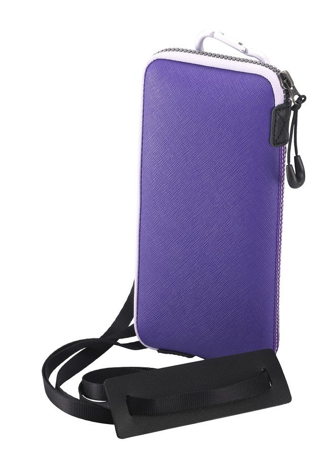 OneJoy Phone Purse bag for women, Mobile Phone Bag for Men, Neoprene Phone Pouch Case Carrying with Clip & Puller for iPhone, Phone Wallet with Lanyard M Size [Purple] - Image 1