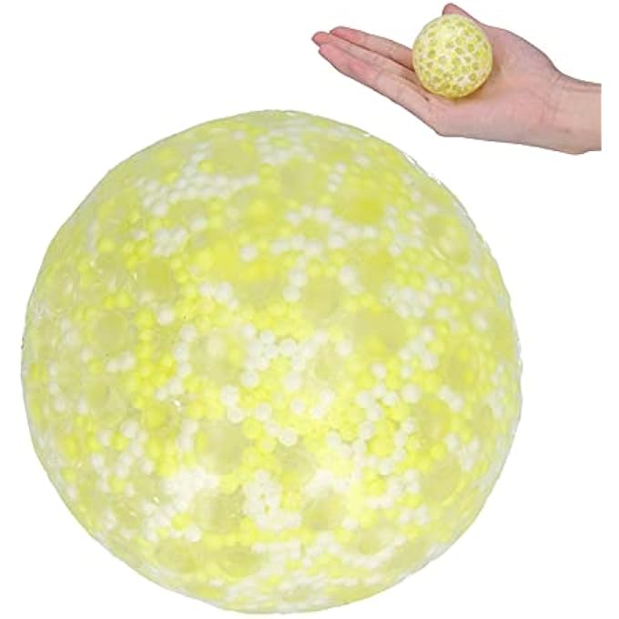 Cryfokt Stress Relief Squeeze Ball Tear Resistant Decompression Toy for Children Above 3 Years Old (Yellow) - Image 4