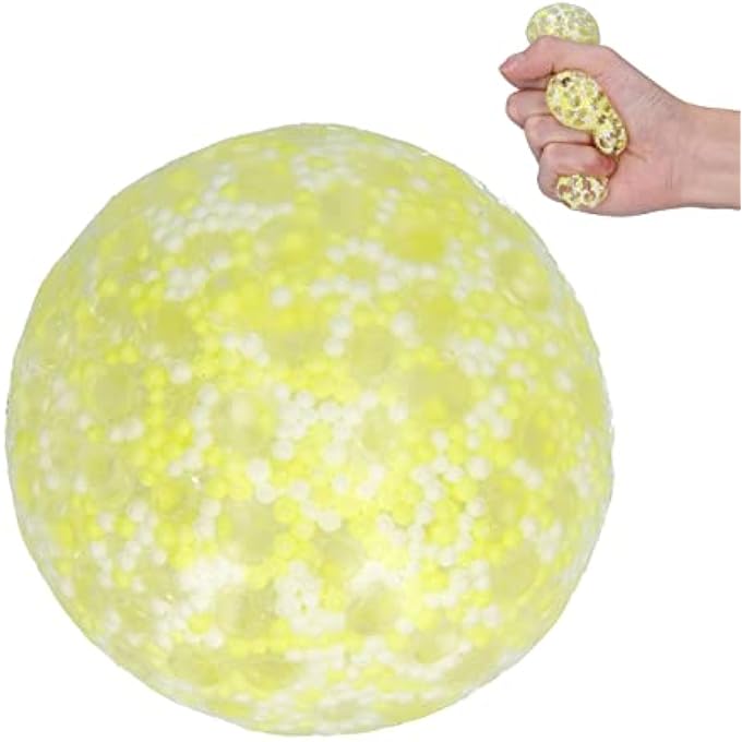 Cryfokt Stress Relief Squeeze Ball Tear Resistant Decompression Toy for Children Above 3 Years Old (Yellow) - Image 2