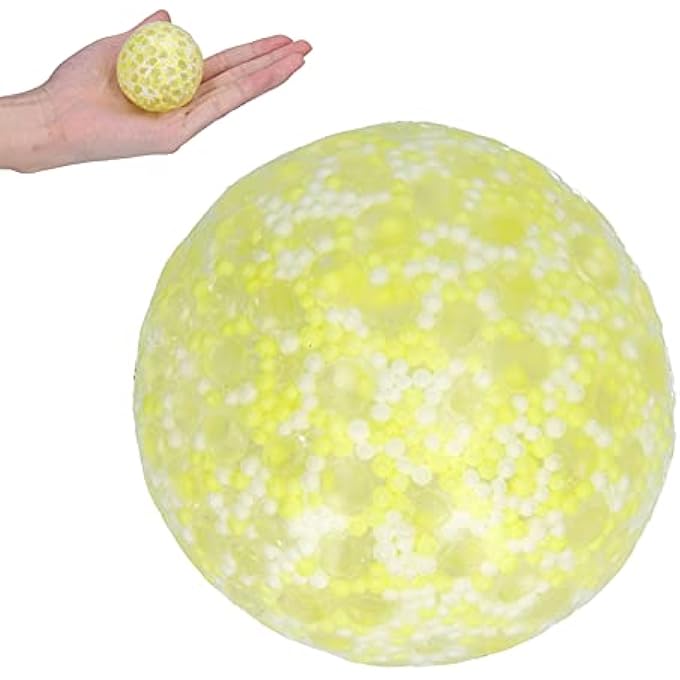 Cryfokt Stress Relief Squeeze Ball Tear Resistant Decompression Toy for Children Above 3 Years Old (Yellow) - Image 1