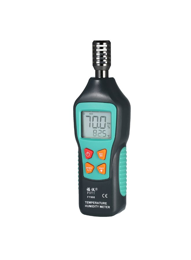 NIBEMINENT Digital LCD Temperature And Humidity Detector Meter Green/Black - Image 2