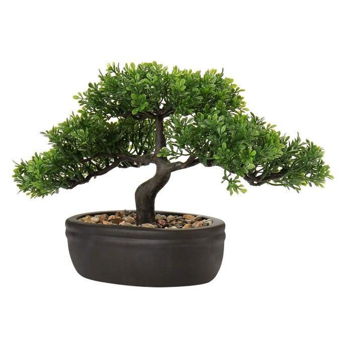 9 ARTIFICIAL BONSAI TREE FAKE BONSAI TREE INDOOR PLANT JAPANESE BONSAI DECORATION FAUX PODOCARPUS PLANTS ARTIFICIAL PLANTS INDOOR BONSAI TREE FOR HOME DCOR DESK TABLE WINDOWSILL OFFICE