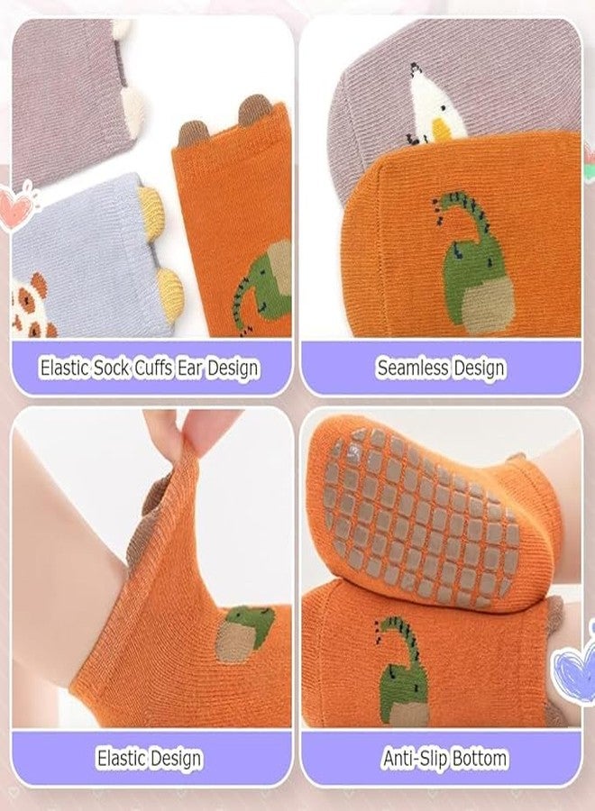 COLBEX® 5 Pairs Baby Socks Set 0 to 6 Months, Antislip Sock's for New Born Baby, Non Slip Grip Ankle Socks with Non Skid Soles Infants Socks for Toddler Girls Boys 6-12 Months Baby Shower Gifts - Image 5