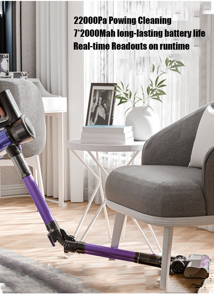 Joshberg 6 in 1 Cordless Vacuum Cleaner,22000Pa/250W Stick & Handheld Vacuum Cleaner with Brushless Motor and LED Display,for Home Hardwood Floor, Carpet, Pet Hair, Car  - Image 2