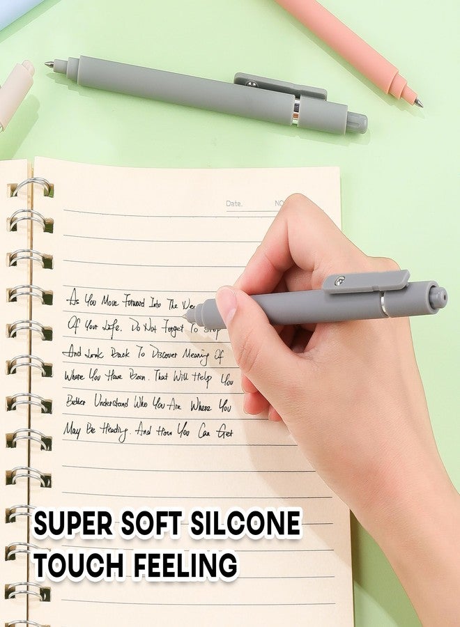 ريانسي أقلام جل RIANCY، حبر أسود 0.5 مم، أقلام حبر جاف سريعة الجفاف، أقلام قابلة للسحب برأس رفيع وكتابة سلسة، مجموعة هدايا أنيقة للرجال والنساء، مناسبة لتدوين اليوميات، لوازم مكتبية مدرسية، عبوة من 5 قطع - Image 4