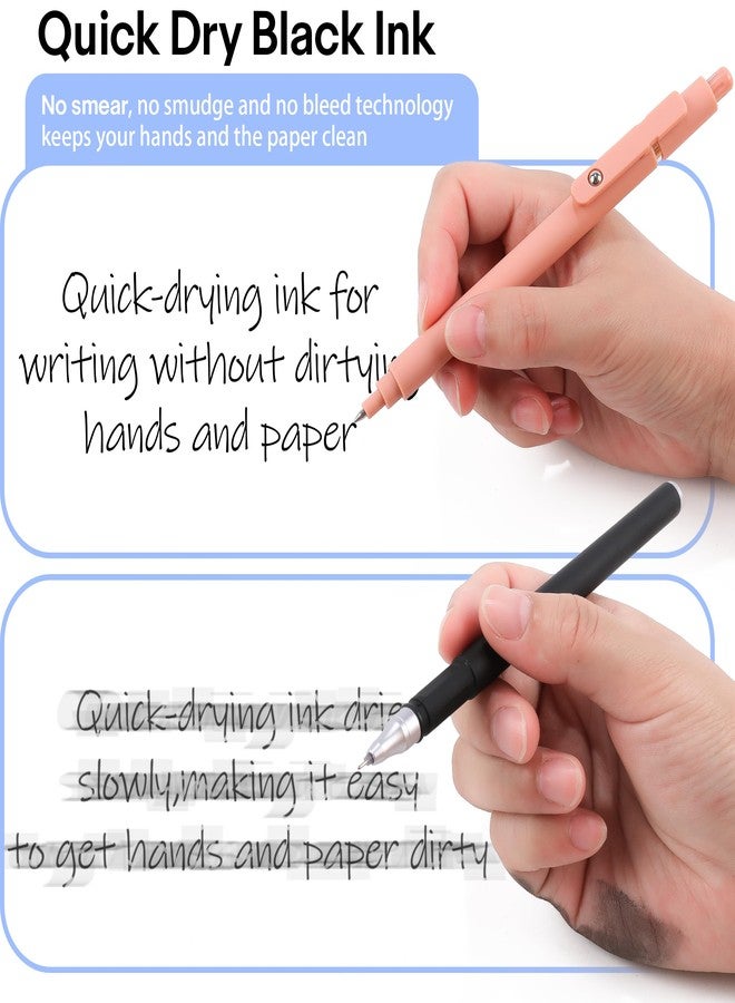 ريانسي أقلام جل RIANCY، حبر أسود 0.5 مم، أقلام حبر جاف سريعة الجفاف، أقلام قابلة للسحب برأس رفيع وكتابة سلسة، مجموعة هدايا أنيقة للرجال والنساء، مناسبة لتدوين اليوميات، لوازم مكتبية مدرسية، عبوة من 5 قطع - Image 5