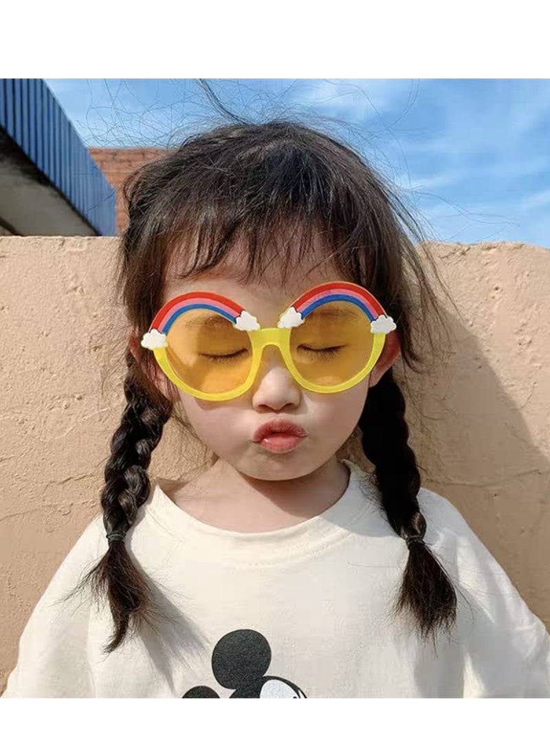 SYOSI 4 Pack Kids Sunglasses Summer Pink Rainbow Toddler Sunglasses for Boys Girls - Image 2