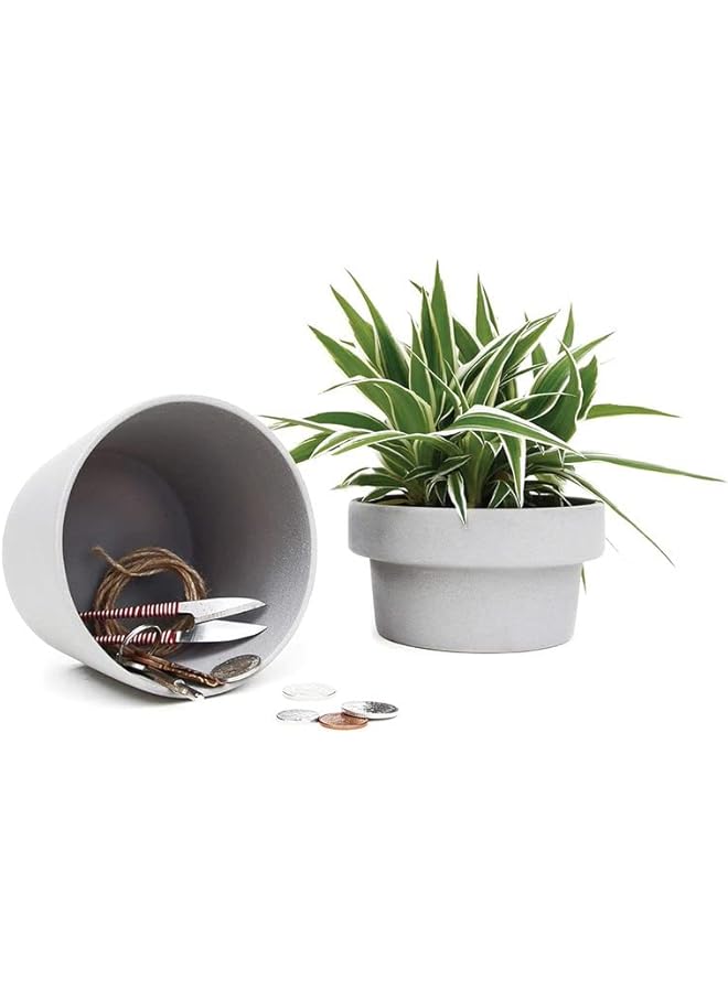 Suck UK Hideaway Plant Pots Secret Stash Key Hider Hide A Key Secret Safe Flower Pot With Hidden Safe And Secret Compartment Hide A Key Outdoor Novelty Hidden Compartment Money Safe - Image 1