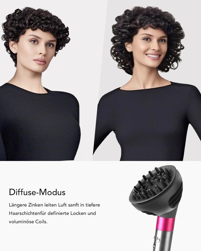 ملحق توزيع الهواء للشعر المموج والكيرلي لأداة Dyson Airwrap، متوافق مع طرازات HS01/HS05/HS08، تصميم جديد مع وضعين لتدفق الهواء لمنح المزيد من الحجم والتنسيق للشعر المموج والكيرلي، اللون رمادي. - Image 3