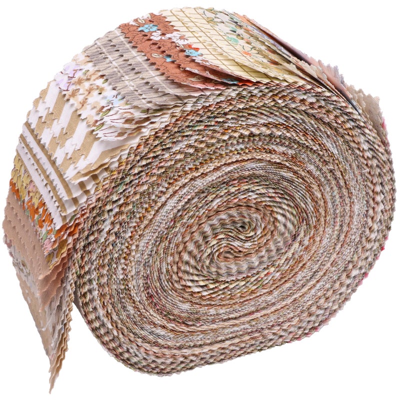 Hanjunzhao 42 Strip 25 x 44 Vintage Jelly Roll Fabric Jelly Rolls for Quilting Crafting and Sewing Soft Cotton Jellyroll Fabric for Blanket Rug Upholstery Quilt Kit Home Decor and Crafts - Image 3