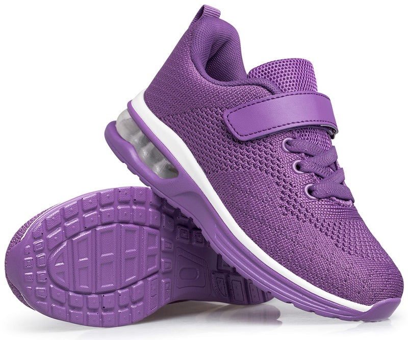 Anlarach Kids Toddler Shoes Boys Girls Athletic Running Shoes Air Cushion Sneakers for Toddler 6 Purple - Image 5