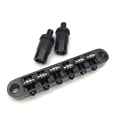 Kaynes Black Guitar Roller Saddle Bridge Tune-O-Matic Bridge with Roller Saddles For Epiphone Les Paul LP SG Style 6 String Electric Guitar BM005 - Image 2