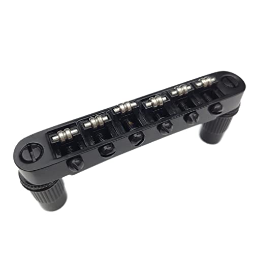 Kaynes Black Guitar Roller Saddle Bridge Tune-O-Matic Bridge with Roller Saddles For Epiphone Les Paul LP SG Style 6 String Electric Guitar BM005 - Image 3