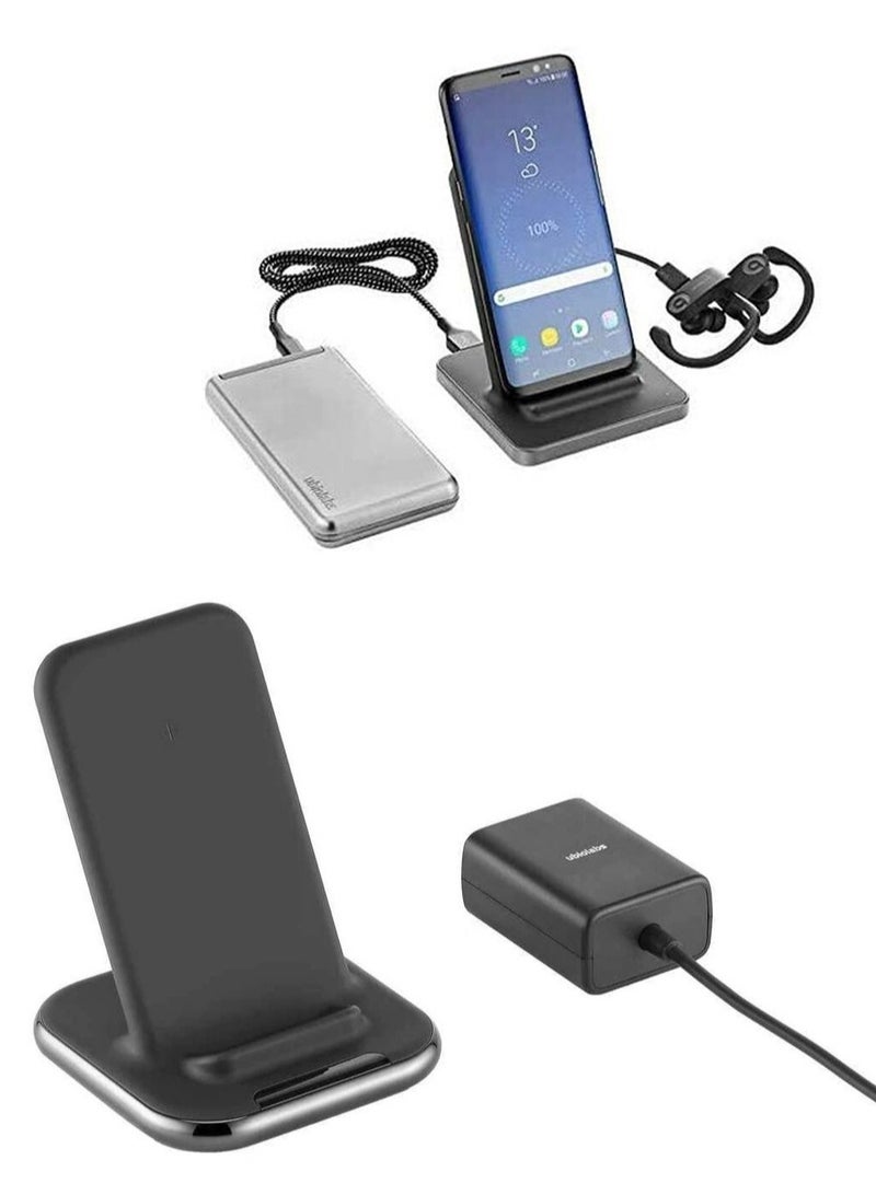 ubiolabs Wireless Charging Stand with Qi-Certified Fast Charging technology for iPhone and Samsung Galaxy WCB229C - Image 2