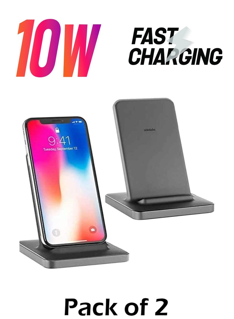 ubiolabs Wireless Charging Stand with Qi-Certified Fast Charging technology for iPhone and Samsung Galaxy WCB229C - Image 1
