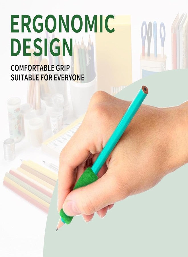 GANPUB 6Pcs Colour Special Supplies Foam Pencil Grips Soft Foam for Adults, Paint Brush Holder Ergonomic Open Slip Insert Pen Right Left-Handed Use for Handwriting, Drawing, Coloring Education and Crafts - Image 3