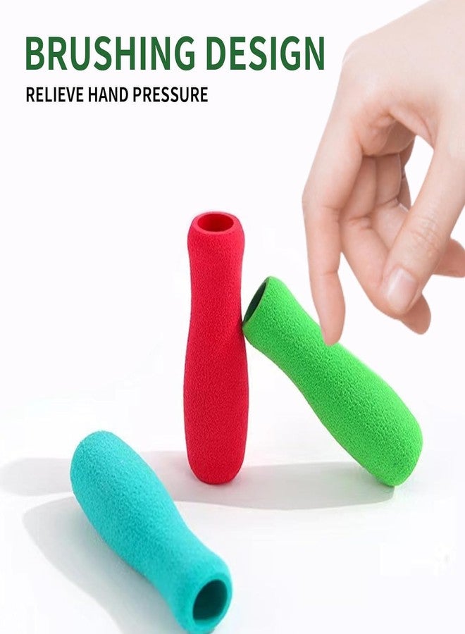 GANPUB 6Pcs Colour Special Supplies Foam Pencil Grips Soft Foam for Adults, Paint Brush Holder Ergonomic Open Slip Insert Pen Right Left-Handed Use for Handwriting, Drawing, Coloring Education and Crafts - Image 5